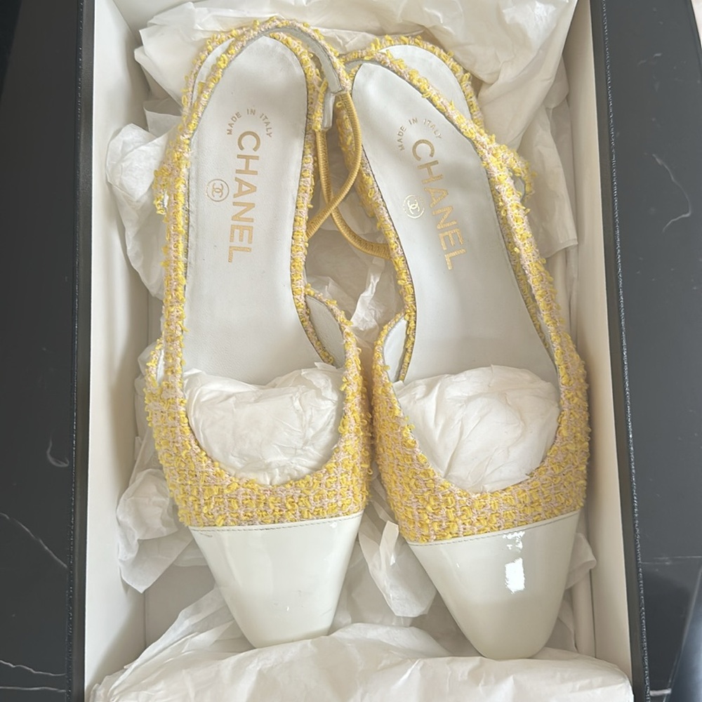Chanel Slingbacks 38.5 With Box